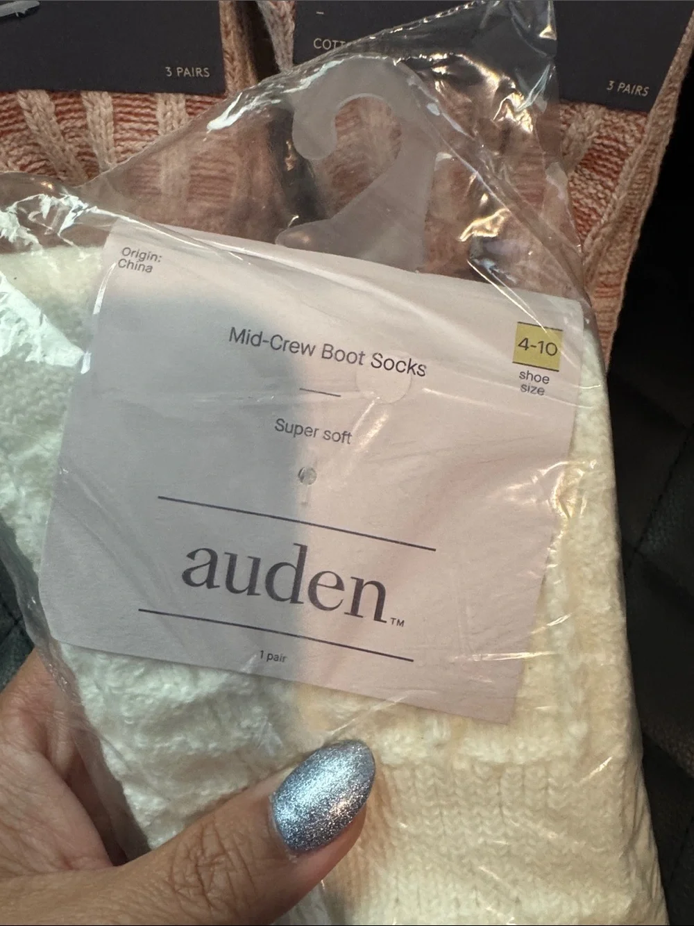 Universal Thread Women's Waffle 3 Pack Ankle Sock Size 4-10 plus auden